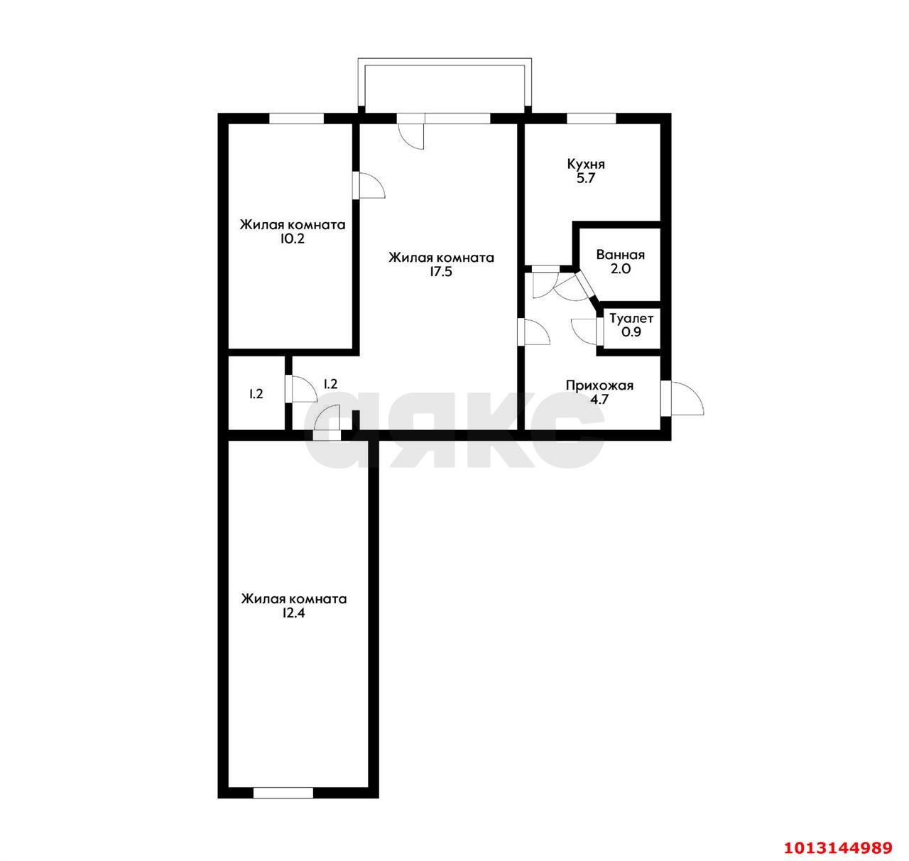 Фото №8: 3-комнатная квартира 60&nbsp;м², 3/5&nbsp;эт. - Краснодар, Центральный внутригородской округ, мкр. Черёмушки, ул. Старокубанская, 119