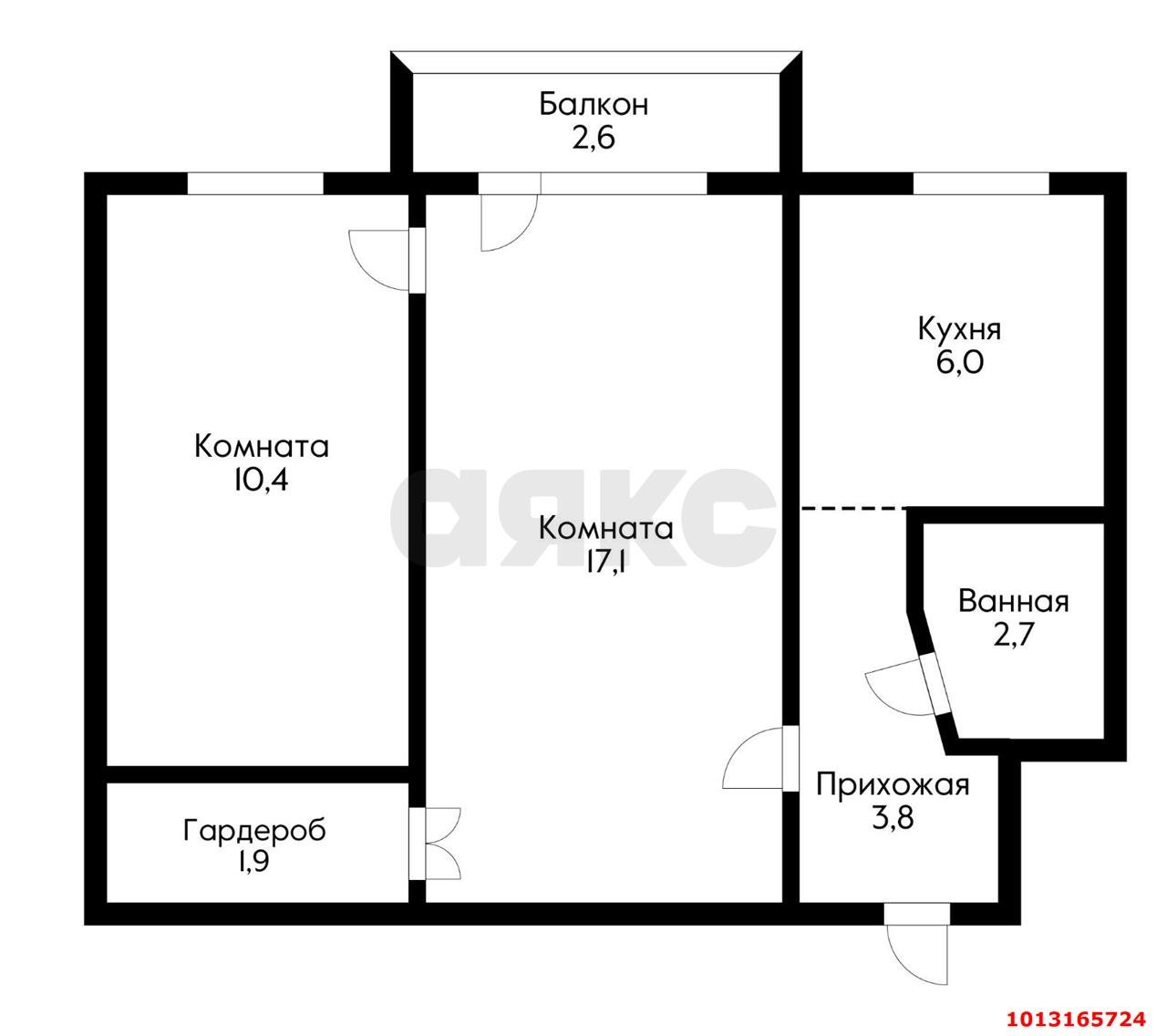 Фото №9: 2-комнатная квартира 45&nbsp;м², 4/5&nbsp;эт. - Краснодар, Центральный внутригородской округ, Покровка, мкр. Центральный, ул. Щорса, 3А