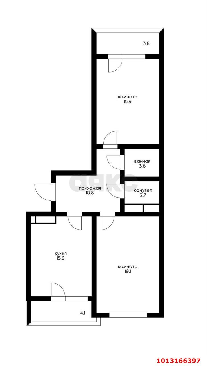 Фото №13: 2-комнатная квартира 68&nbsp;м², 12/16&nbsp;эт. - Краснодар, Западный внутригородской округ, мкр. ЖК Аврора, ул. имени Дзержинского, 95
