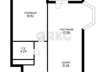 Фото №1: 1-комнатная квартира 63 м², 6/23 эт. - Краснодар, мкр. ЖК Ренессанс, ул. Строителей, 21