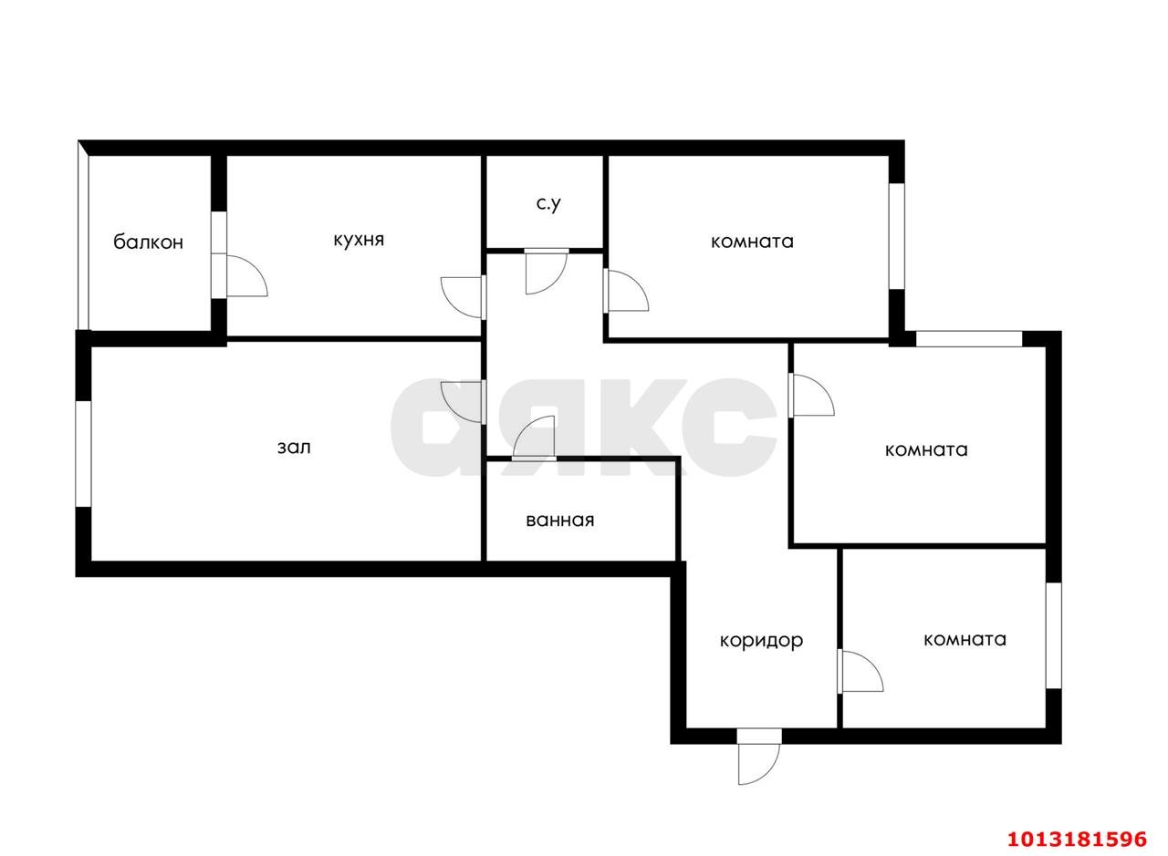 Фото №8: 3-комнатная квартира 90&nbsp;м², 3/16&nbsp;эт. - Краснодар, Прикубанский внутригородской округ, Калинино, мкр. Завод Радиоизмерительных Приборов, пер. Гаражный, 9