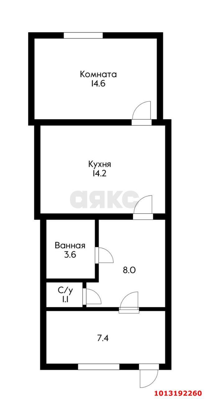 Фото №10: 2-комнатная квартира 48&nbsp;м², 1/1&nbsp;эт. - Плодородный, мкр. Прикубанский внутригородской округ, 11