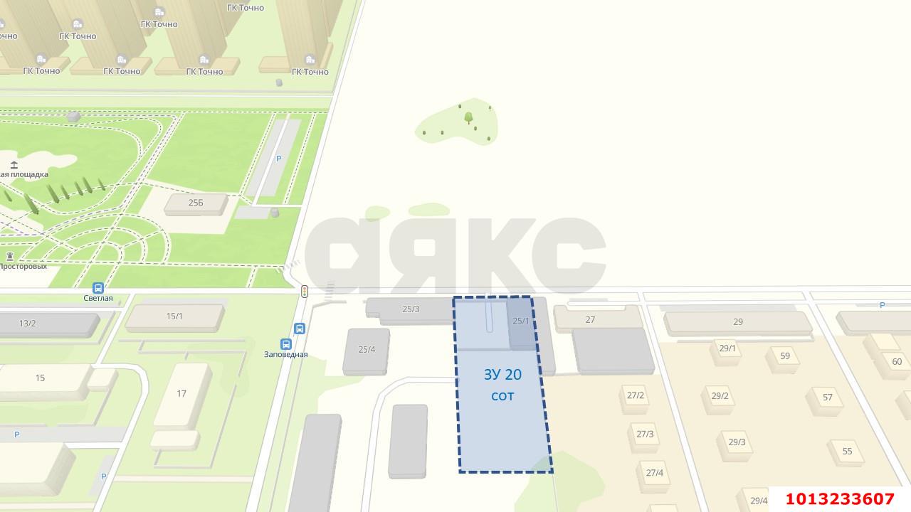 Фото №3: Коммерческая земля 20&nbsp;сот. - Знаменский, мкр. Карасунский внутригородской округ, ул. Светлая, 25