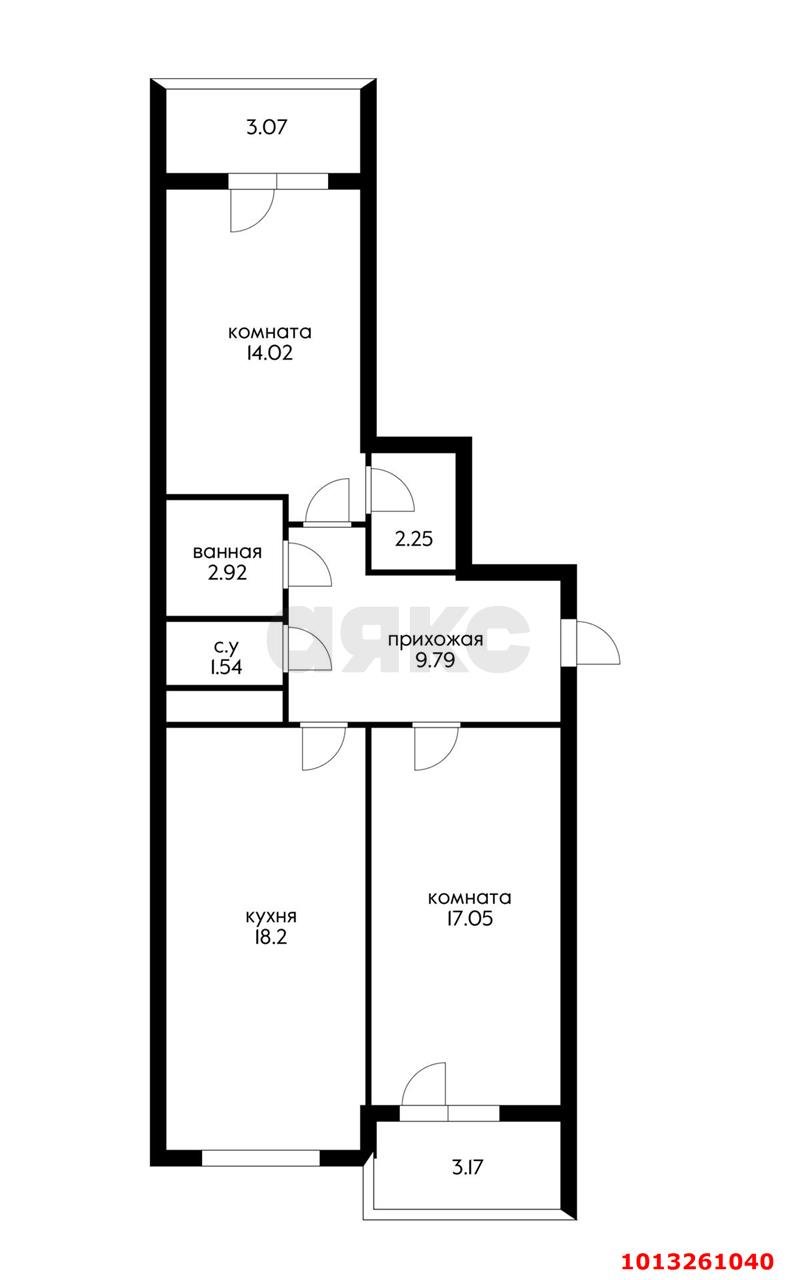 Фото №7: 2-комнатная квартира 73&nbsp;м², 10/25&nbsp;эт. - Краснодар, Карасунский внутригородской округ, Пашковский, мкр. жилой комплекс Перемена, ул. Бородинская, 152