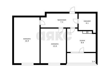Фото №1: 2-комнатная квартира 52&nbsp;м², 12/17&nbsp;эт. - Краснодар, мкр. ЖК Архитектор, ул. Наставников, 14