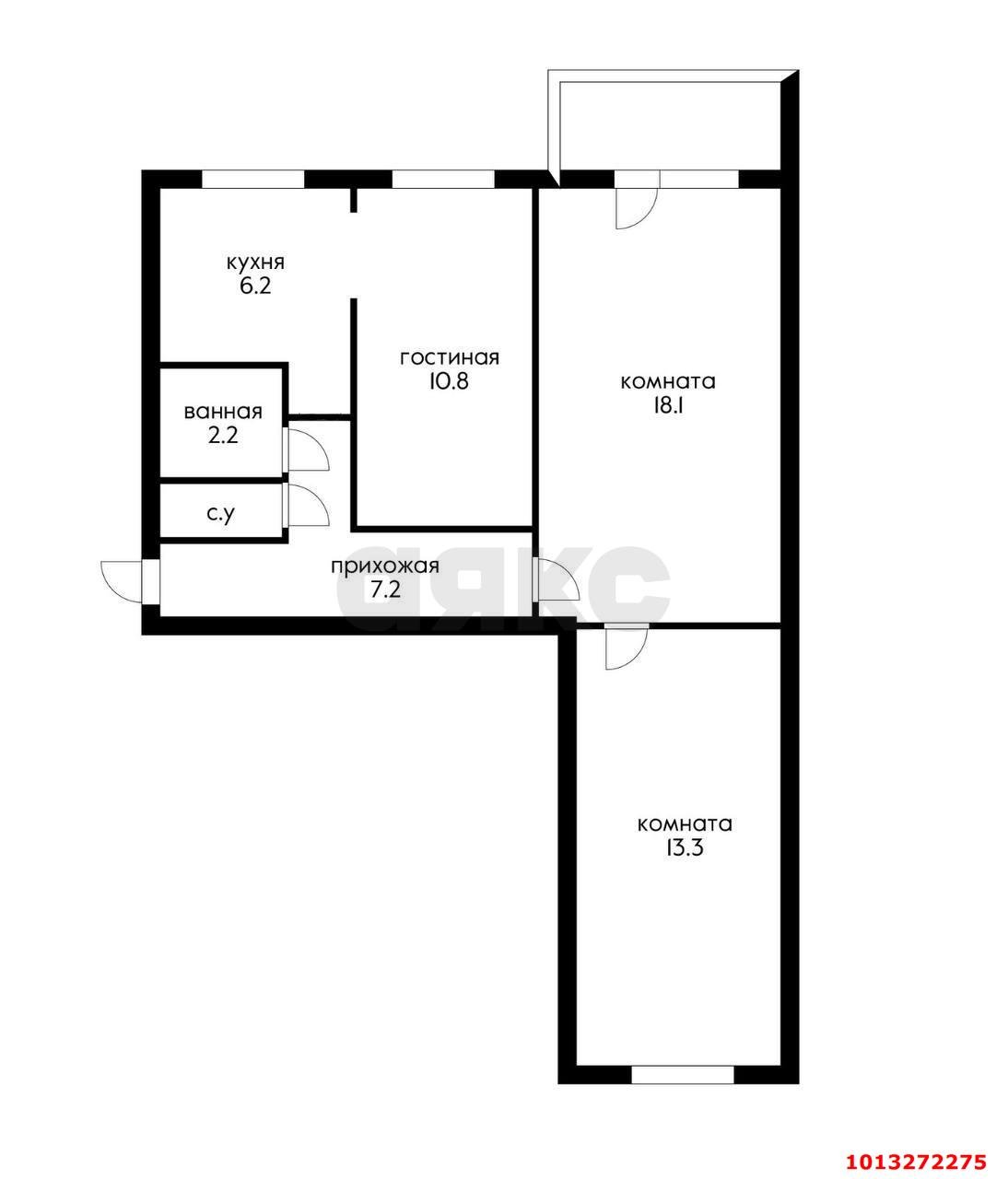 Фото №12: 2-комнатная квартира 63&nbsp;м², 5/5&nbsp;эт. - Краснодар, Прикубанский внутригородской округ, мкр. Завод Измерительных Приборов, ул. Московская, 54