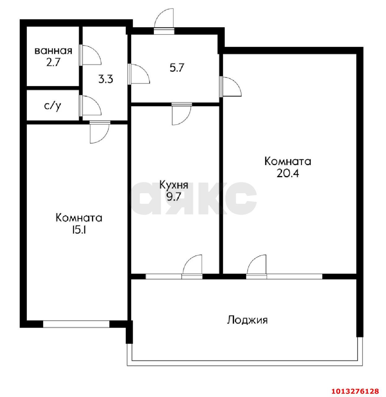 Фото №6: 2-комнатная квартира 71&nbsp;м², 6/10&nbsp;эт. - Краснодар, Западный внутригородской округ, мкр. Центральный, ул. Гоголя, 23