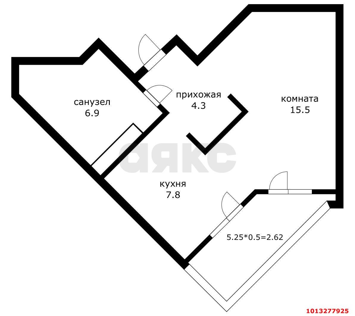 Фото №4: 1-комнатная квартира 37&nbsp;м², 4/16&nbsp;эт. - Краснодар, Прикубанский внутригородской округ, мкр. 2-я Площадка