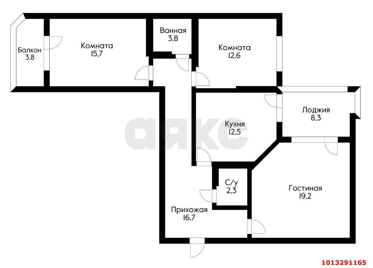 Фото №6: 3-комнатная квартира 94&nbsp;м², 7/16&nbsp;эт. - Краснодар, Прикубанский внутригородской округ, Панорама, мкр. ЖК Панорама, ул. Восточно-Кругликовская, 22/3