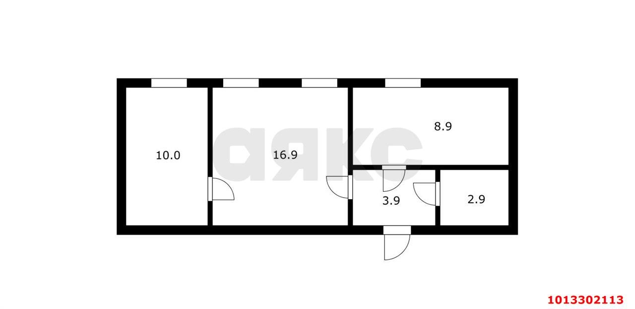 Фото №8: 2-комнатная квартира 42&nbsp;м², 2/2&nbsp;эт. - Яблоновский, ул. Железнодорожная, 15