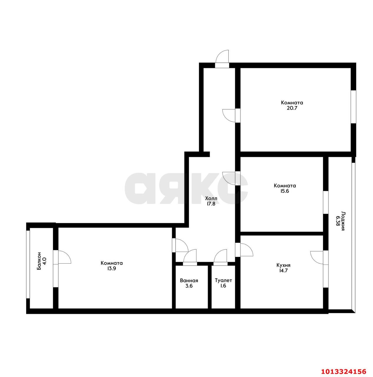 Фото №5: 3-комнатная квартира 107&nbsp;м², 7/8&nbsp;эт. - Краснодар, Прикубанский внутригородской округ, мкр. Восточно-Кругликовский, ул. Черкасская, 91