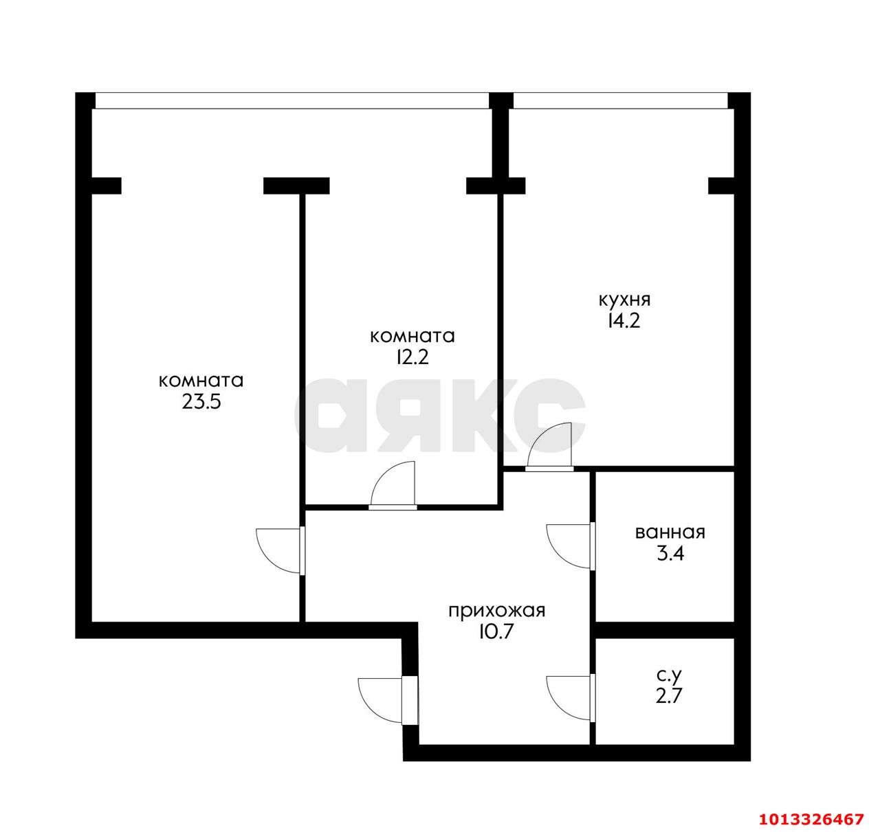 Фото №20: 2-комнатная квартира 70&nbsp;м², 1/6&nbsp;эт. - Краснодар, Прикубанский внутригородской округ, Музыкальный, мкр. ЖК Культурный, ул. Чайковского, 23