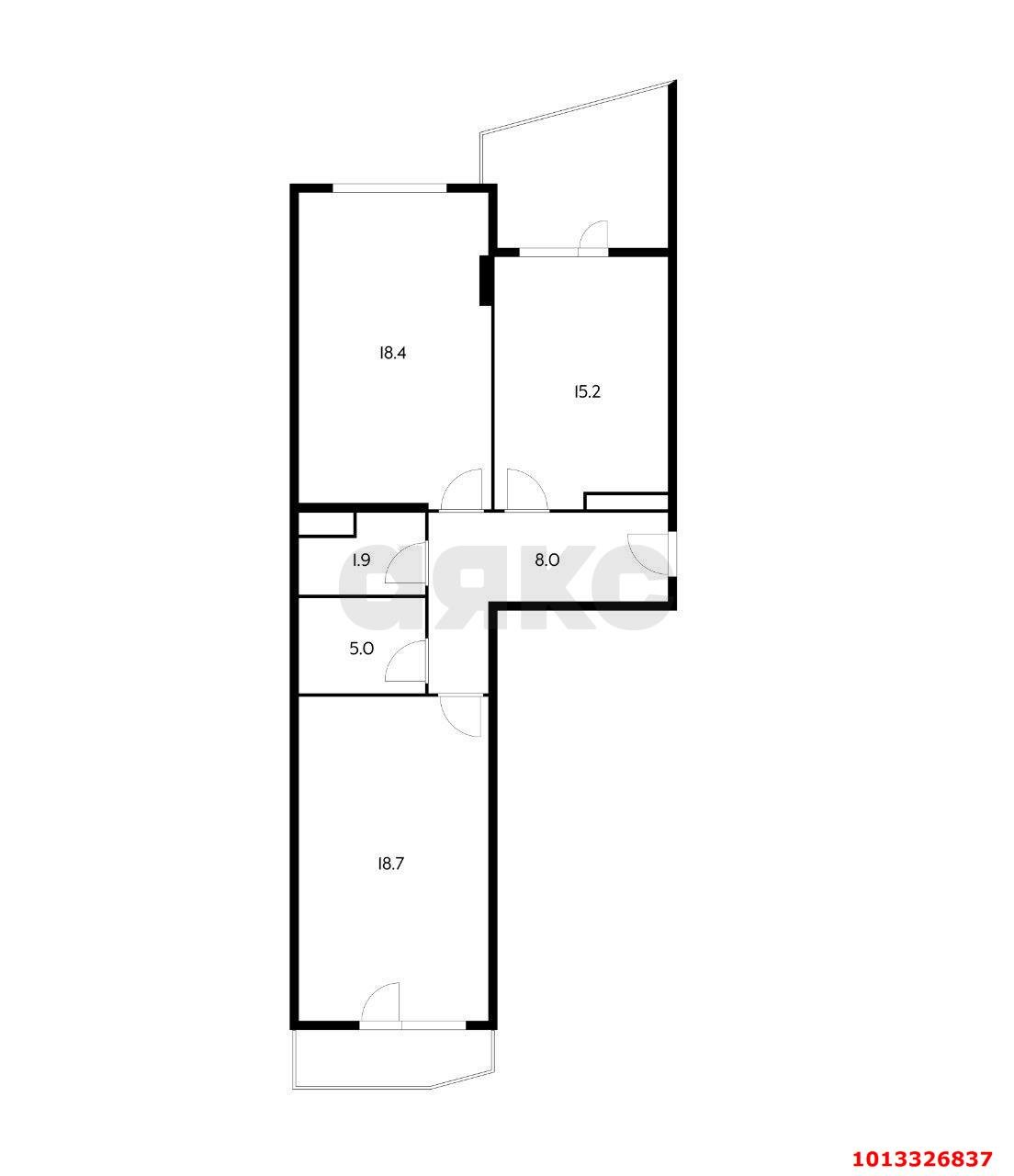 Фото №1: 2-комнатная квартира 67&nbsp;м², 3/16&nbsp;эт. - Краснодар, Прикубанский внутригородской округ, мкр. Догма Парк, ул. Марины Цветаевой, 3к1