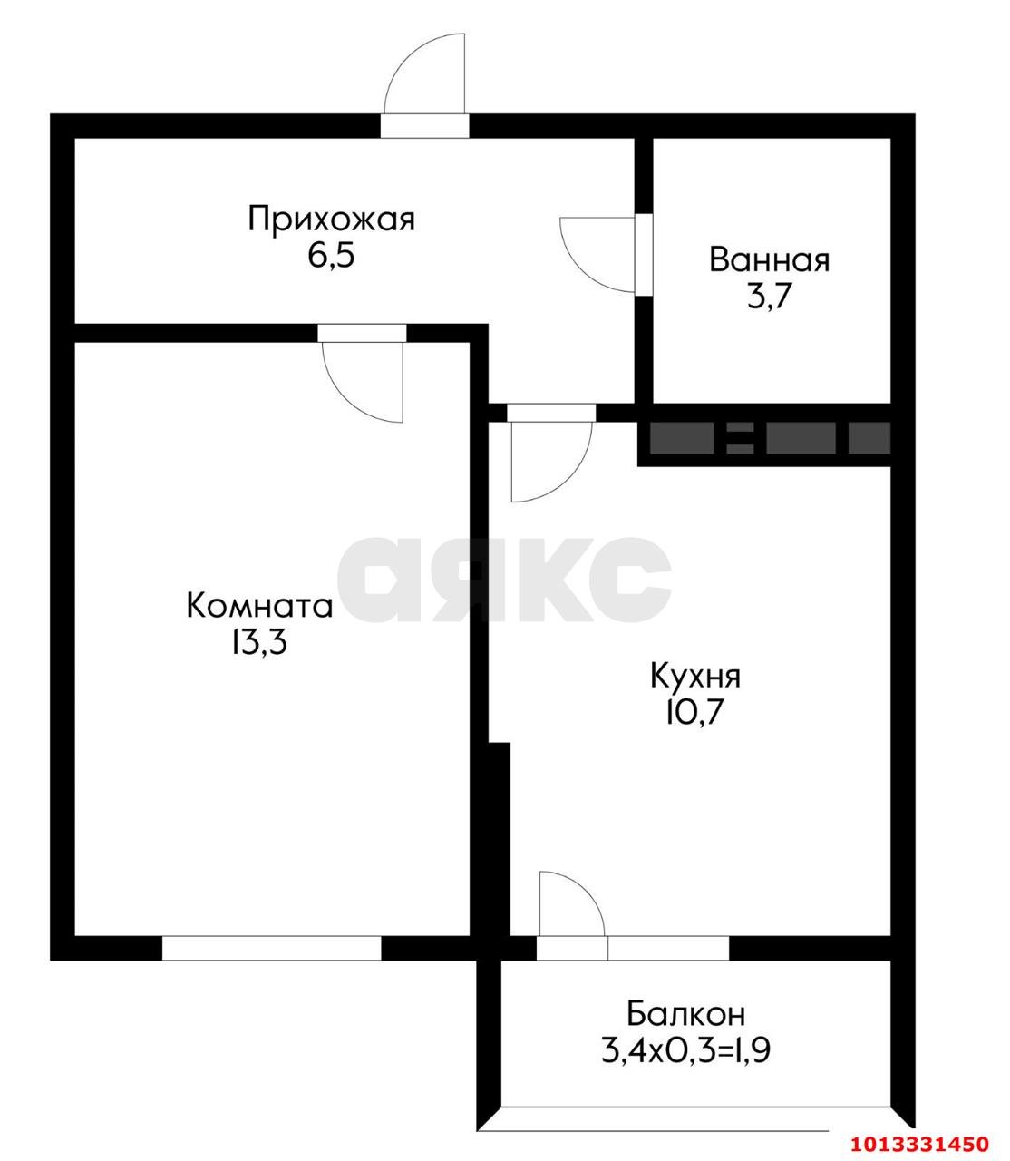 Фото №8: 1-комнатная квартира 37&nbsp;м², 4/16&nbsp;эт. - Краснодар, Прикубанский внутригородской округ, мкр. жилой комплекс Ракурс, ул. имени Героя Ростовского, 8к2