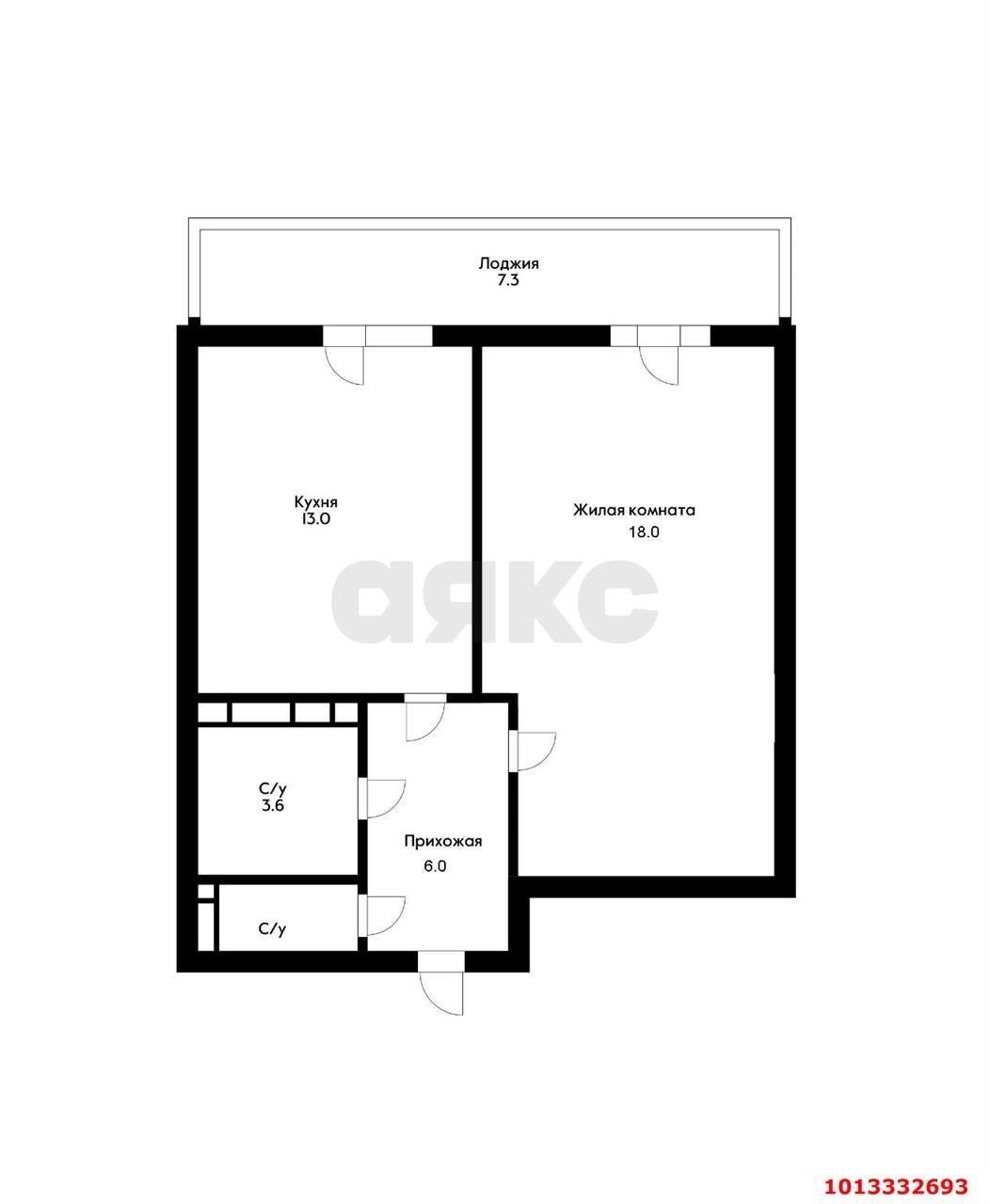 Фото №16: 1-комнатная квартира 50&nbsp;м², 13/21&nbsp;эт. - Краснодар, Центральный внутригородской округ, Дубинка, жилой комплекс Радонеж, мкр. Черёмушки, ул. Вишняковой, 1/23к2