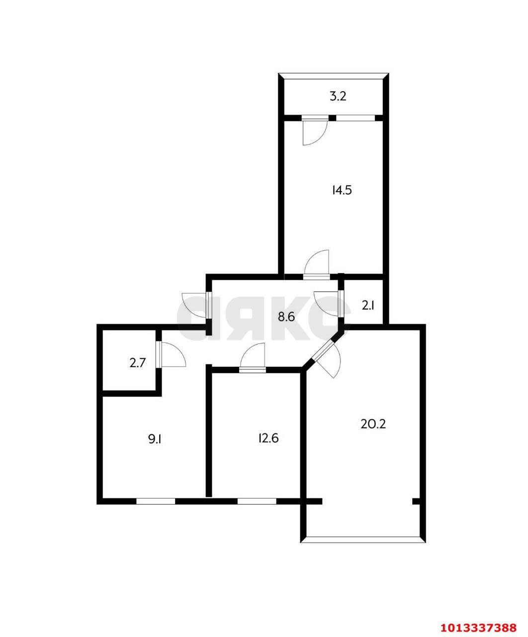 Фото №19: 3-комнатная квартира 74&nbsp;м², 10/12&nbsp;эт. - Краснодар, Прикубанский внутригородской округ, мкр. Новый, ул. 9-я Тихая, 7