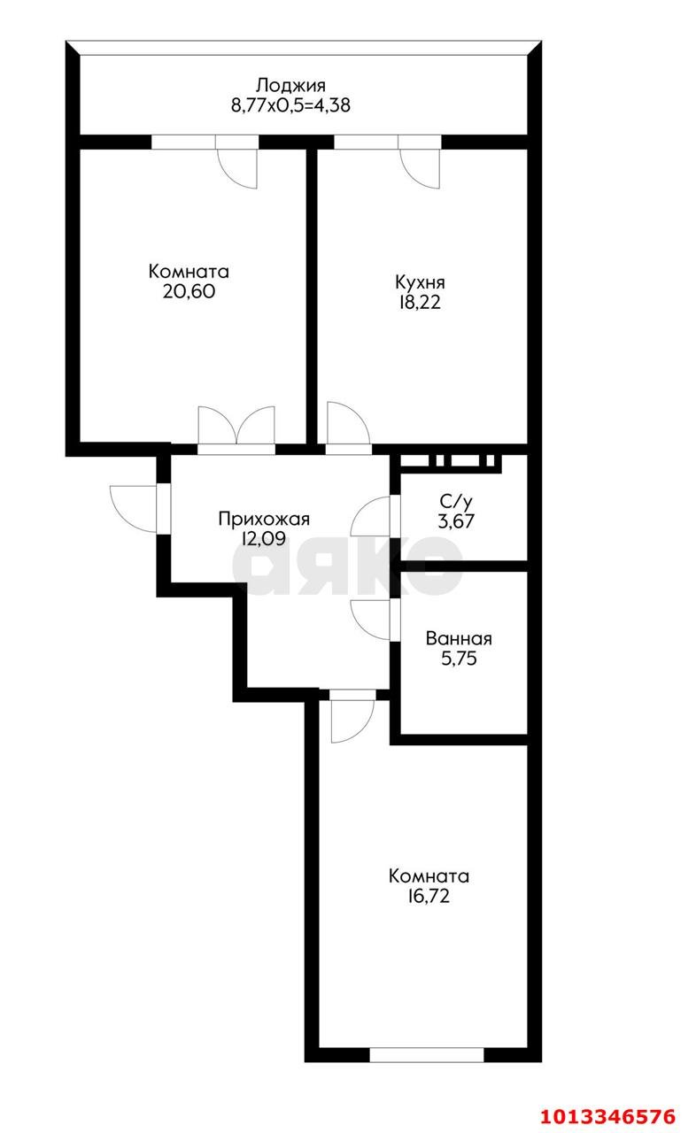 Фото №20: 2-комнатная квартира 93&nbsp;м², 13/16&nbsp;эт. - Краснодар, Западный внутригородской округ, Центральный, мкр. ЖК Арбат, ул. имени П.М. Гаврилова, 88