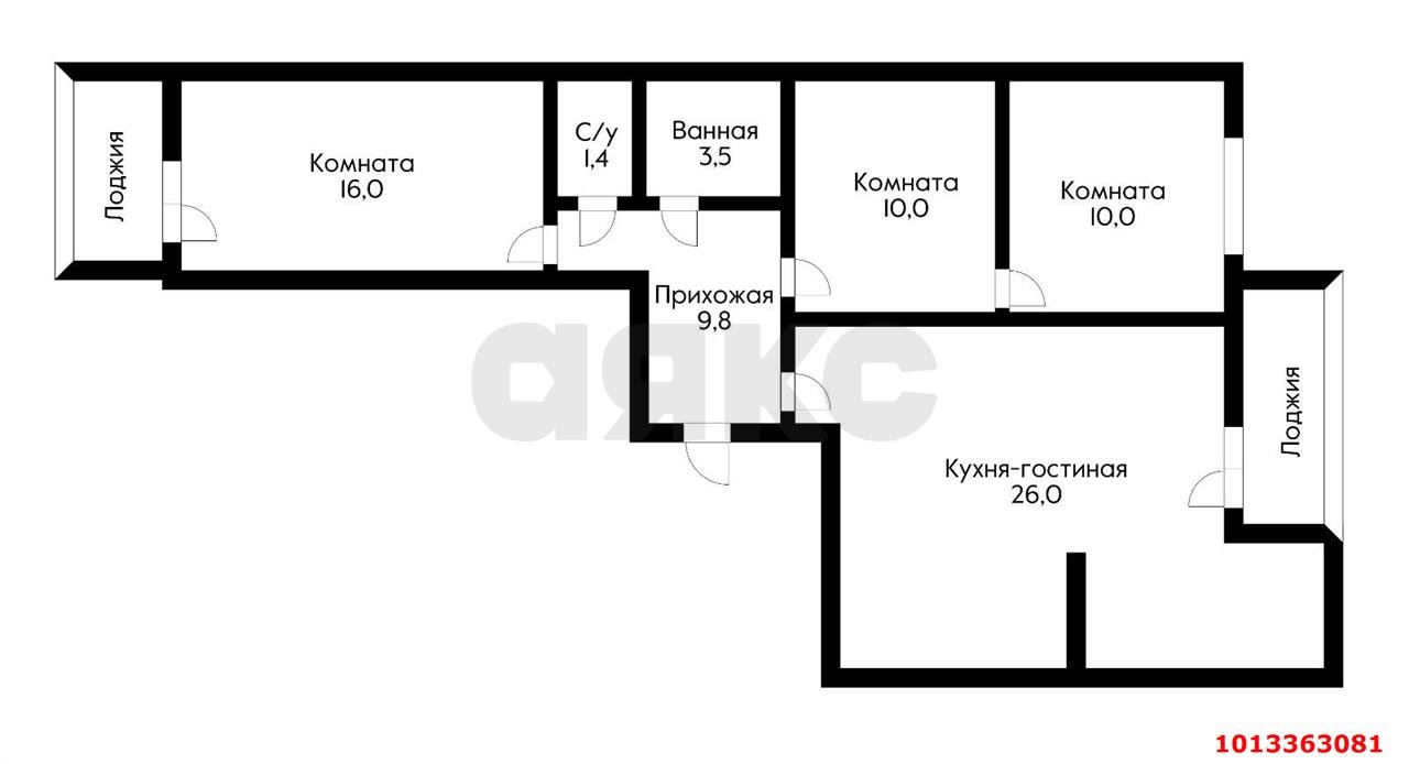 Фото №20: 3-комнатная квартира 76&nbsp;м², 15/17&nbsp;эт. - Краснодар, Прикубанский внутригородской округ, Молодёжный, мкр. жилой комплекс Талисман, ул. Душистая, 54/А
