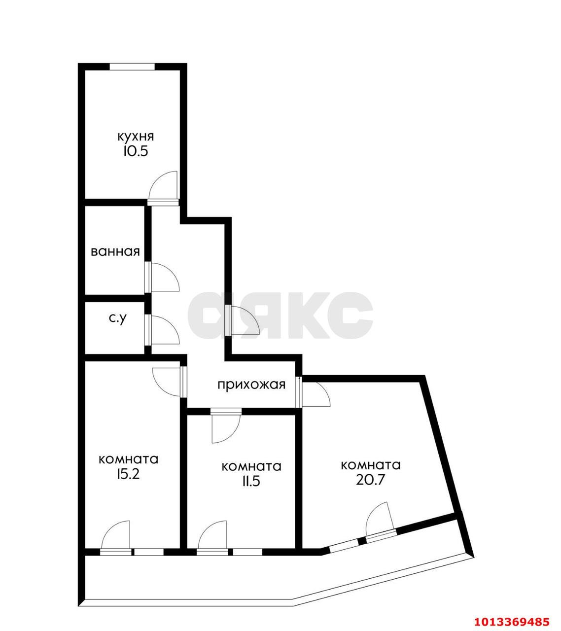 Фото №8: 3-комнатная квартира 80&nbsp;м², 7/24&nbsp;эт. - Краснодар, Центральный внутригородской округ, Черёмушки, мкр. ЖК Фонтаны, ул. Воронежская, 47/14
