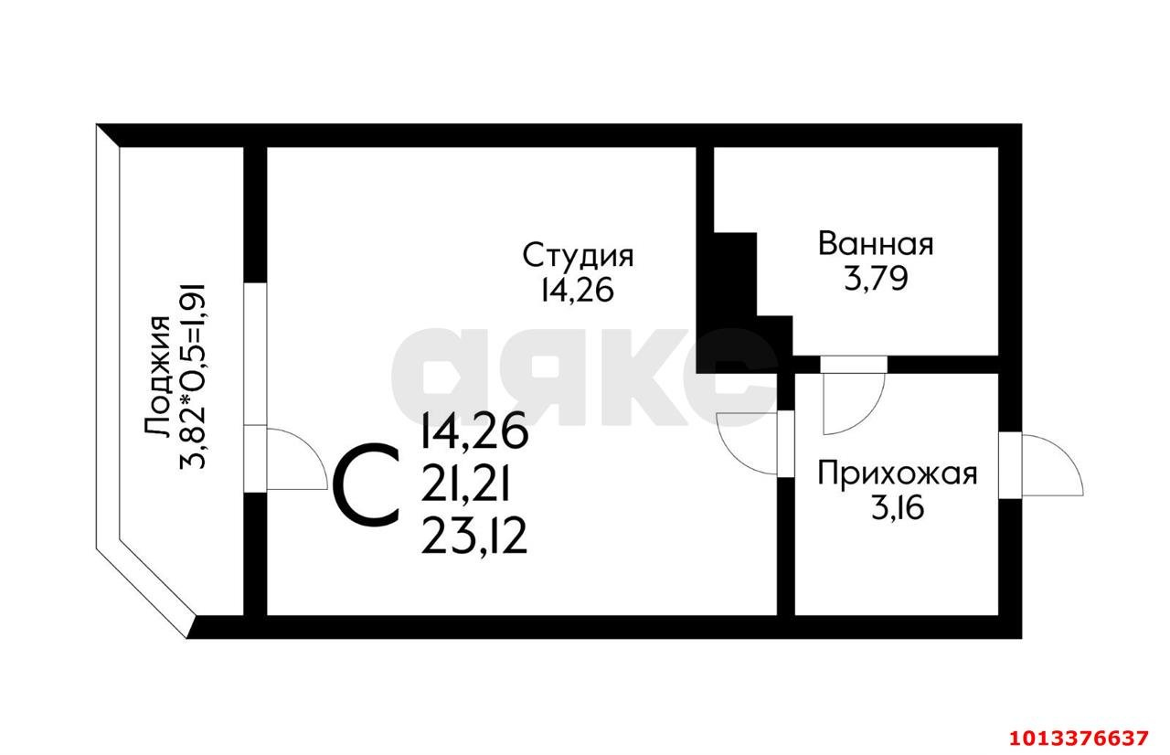 Фото №4: Студия 25&nbsp;м², 5/25&nbsp;эт. - Краснодар, Карасунский внутригородской округ, Камвольно-суконный Комбинат, мкр. ЖК Урал, ул. Уральская, 87/7