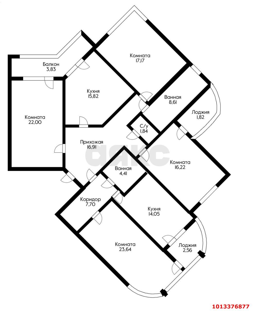 Фото №1: 3-комнатная квартира 104&nbsp;м², 6/23&nbsp;эт. - Краснодар, мкр. Западный внутригородской округ, ул. Шоссе Нефтяников, 18