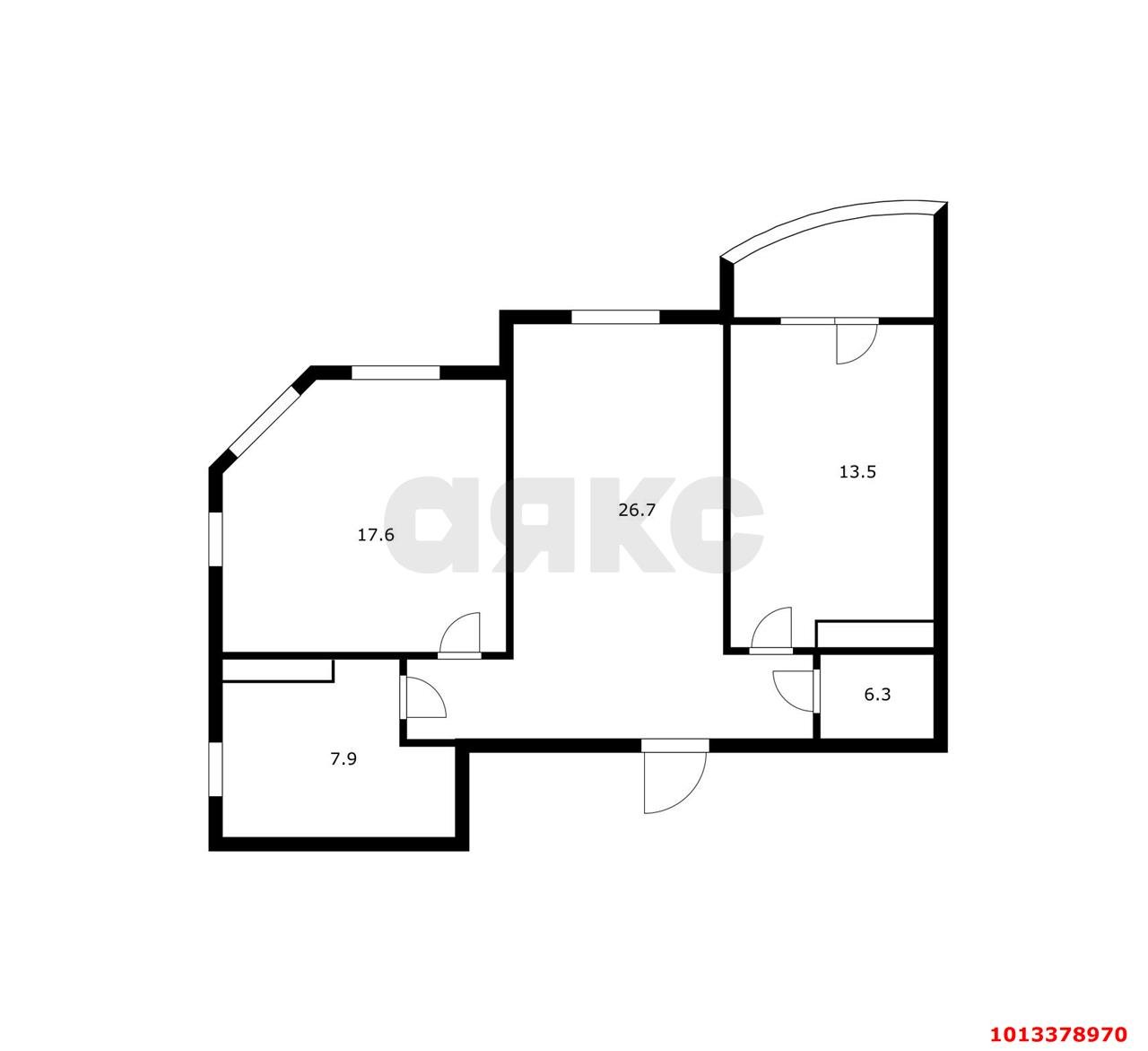 Фото №9: 2-комнатная квартира 75&nbsp;м², 2/11&nbsp;эт. - Краснодар, Прикубанский внутригородской округ, мкр. жилой комплекс Зеленодар, ул. Садовое Кольцо, 1