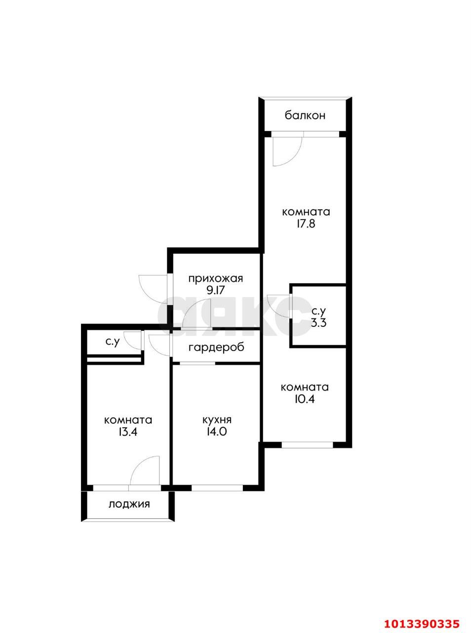 Фото №17: 3-комнатная квартира 77&nbsp;м², 3/14&nbsp;эт. - Краснодар, Прикубанский внутригородской округ, мкр. Молодёжный, ул. Душистая, 29