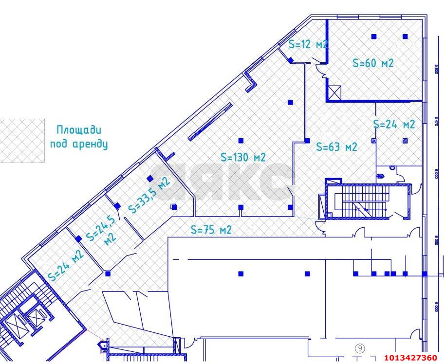 Фото №3: Офисное помещение 446&nbsp;м², 3/6&nbsp;эт. - Краснодар, Прикубанский внутригородской округ, мкр. Фестивальный, ул. имени Тургенева, 189/6