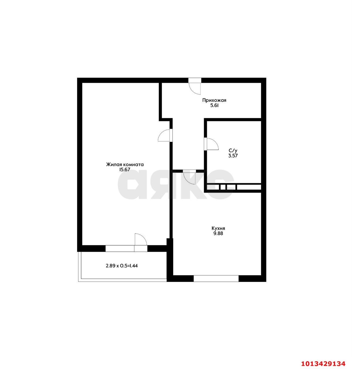 Фото №4: 1-комнатная квартира 36&nbsp;м², 6/12&nbsp;эт. - Краснодар, Прикубанский внутригородской округ, мкр. Музыкальный, ул. имени Мусоргского М.П.