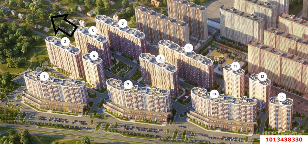 Фото №6: 1-комнатная квартира 45&nbsp;м², 6/19&nbsp;эт. - Краснодар, Прикубанский внутригородской округ, имени Петра Метальникова, мкр. ЖК Лучший, ул. Ростовское шоссе, 30/6к2