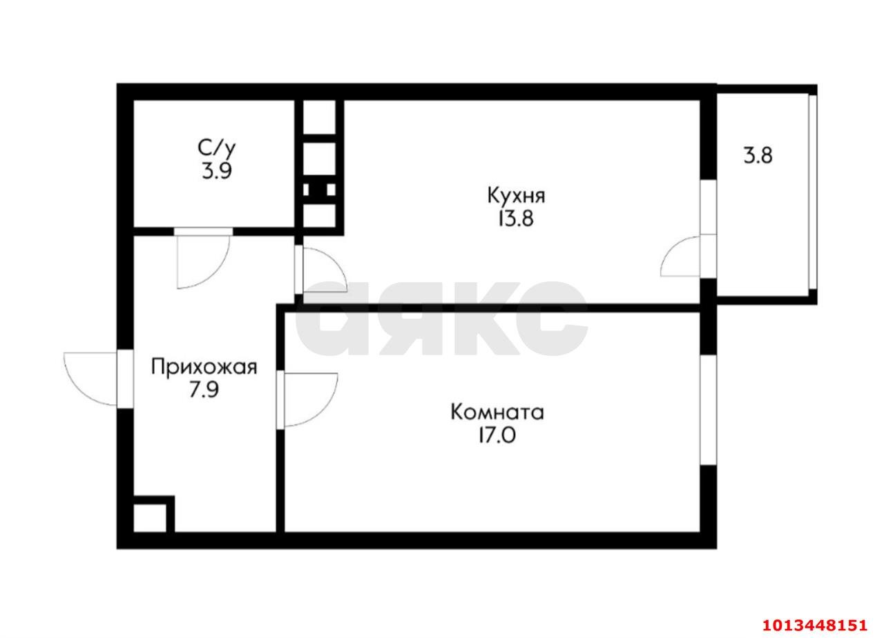 Фото №9: 1-комнатная квартира 44&nbsp;м², 16/21&nbsp;эт. - Краснодар, Карасунский внутригородской округ, Пашковский, мкр. жилой комплекс Империал, ул. Бородинская, 137к2