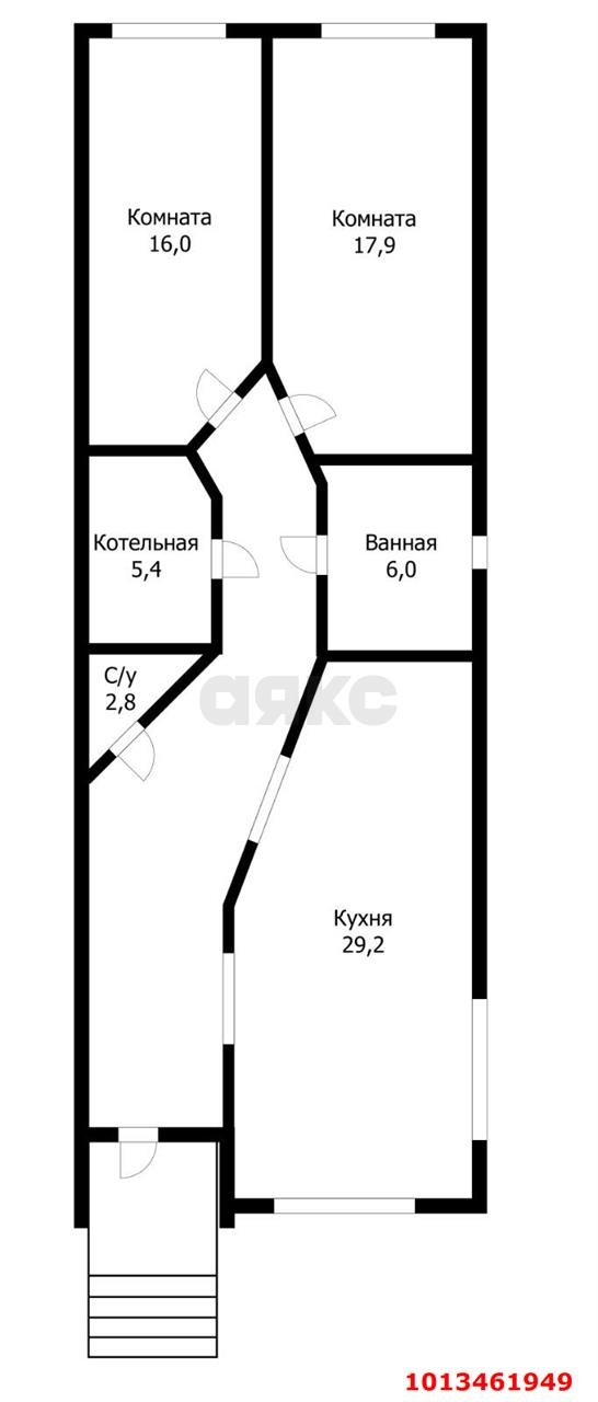 Фото №14: Часть дома 96&nbsp;м² + 3.5&nbsp;сот., 1&nbsp;эт. - Краснодар, Прикубанский внутригородской округ, мкр. Фестивальный, ул. Саянская, 14