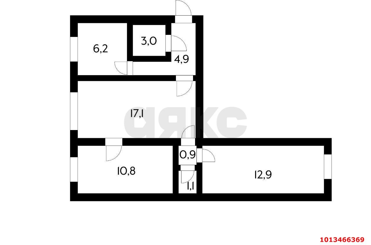 Фото №15: 3-комнатная квартира 56&nbsp;м², 1/5&nbsp;эт. - Краснодар, Центральный внутригородской округ, мкр. Завод Измерительных Приборов, ул. Курчатова, 4