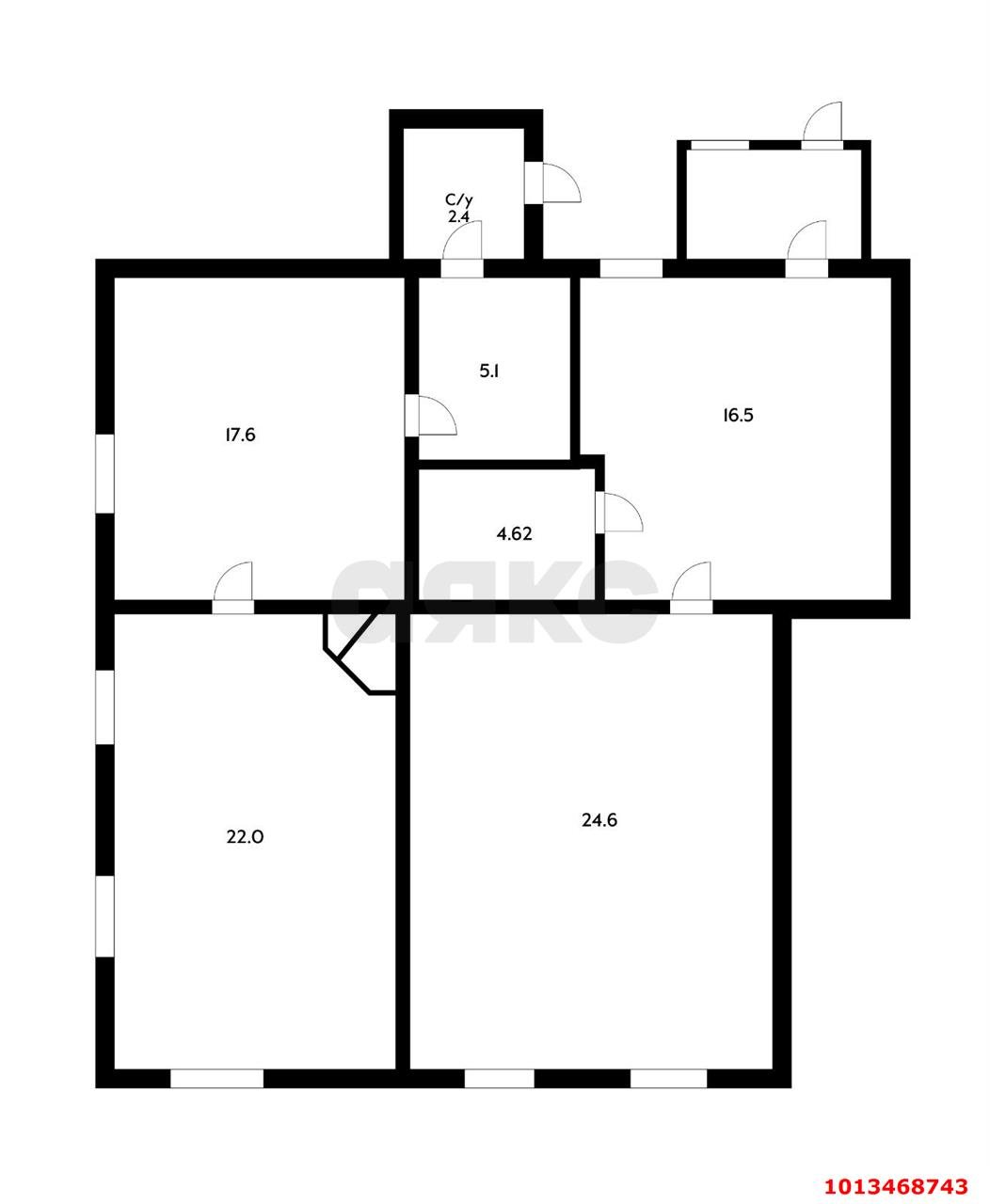 Фото №12: 4-комнатная квартира 94&nbsp;м², 1/1&nbsp;эт. - Краснодар, Западный внутригородской округ, мкр. Центральный, ул. Гоголя, 33