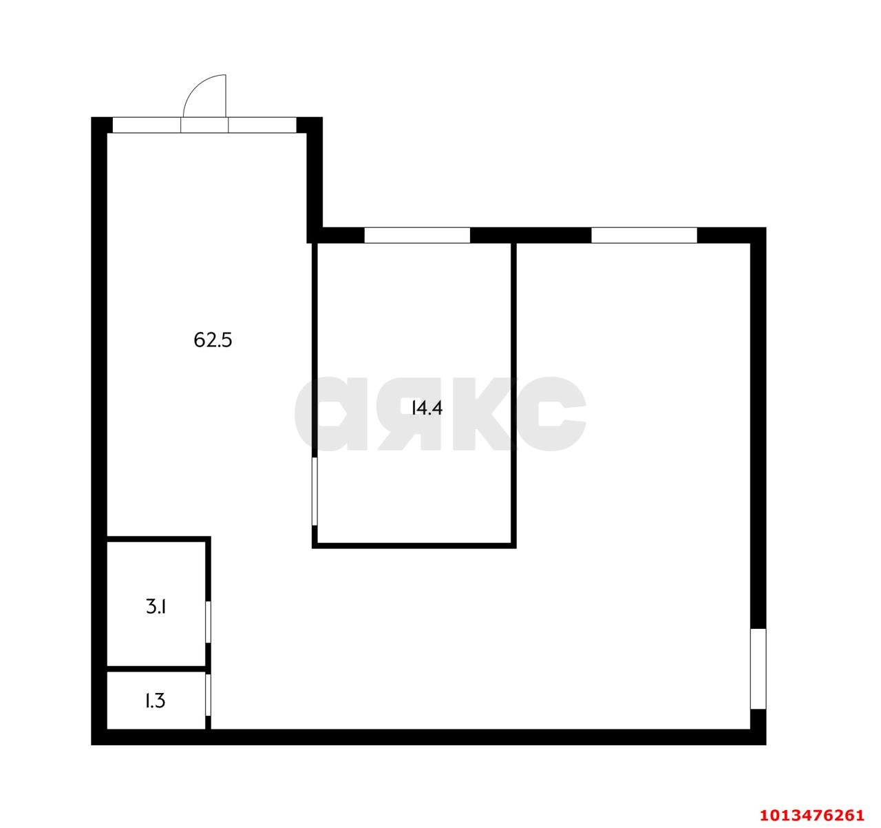 Фото №8: Торговое помещение 81&nbsp;м², 1/17&nbsp;эт. - Краснодар, Прикубанский внутригородской округ, Фестивальный, мкр. ЖК Цветы, ул. Круговая, 4Вк1
