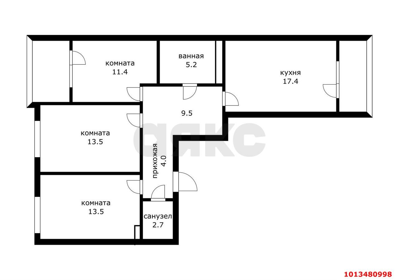 Фото №8: 3-комнатная квартира 86&nbsp;м², 18/23&nbsp;эт. - Краснодар, Прикубанский внутригородской округ, мкр. жилой комплекс Отражение, ул. Конгрессная, 43