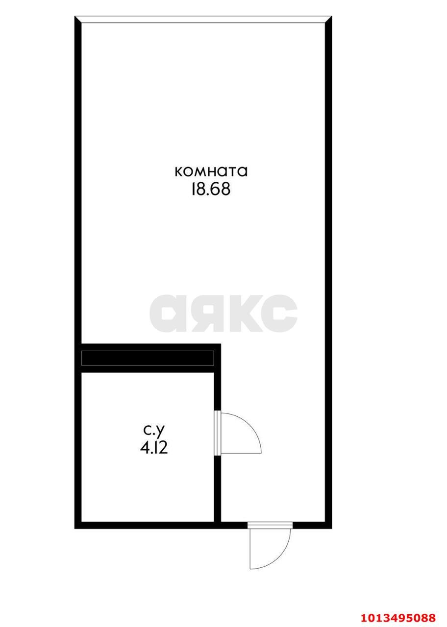 Фото №1: Студия 22&nbsp;м², 21/24&nbsp;эт. - Краснодар, Центральный внутригородской округ, мкр. Черёмушки, ул. Обрывная, 132