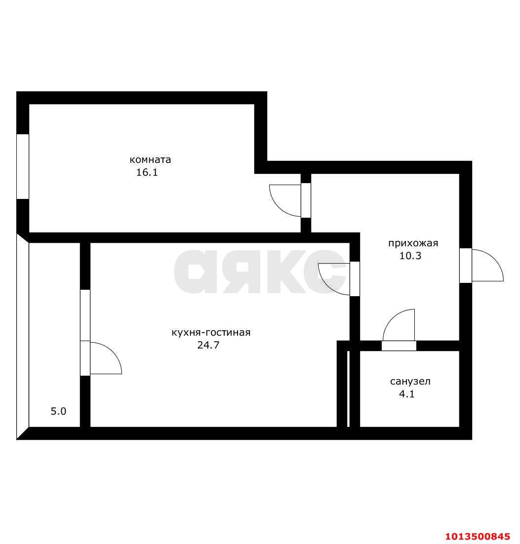 Фото №16: 1-комнатная квартира 60&nbsp;м², 9/16&nbsp;эт. - Знаменский, Карасунский внутригородской округ, мкр. Родные Просторы, ул. Природная, 10Бк9