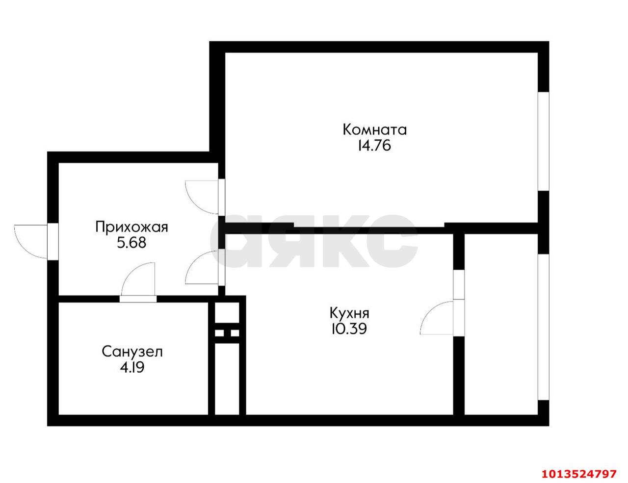 Фото №13: 1-комнатная квартира 37&nbsp;м², 8/24&nbsp;эт. - Знаменский, Карасунский внутригородской округ, мкр. Родные Просторы, ул. Природная, 10Бк3