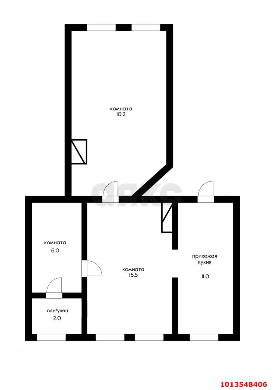 Фото №11: 3-комнатная квартира 55&nbsp;м², 1/1&nbsp;эт. - Краснодар, Центральный внутригородской округ, мкр. Центральный, ул. Коммунаров, 174