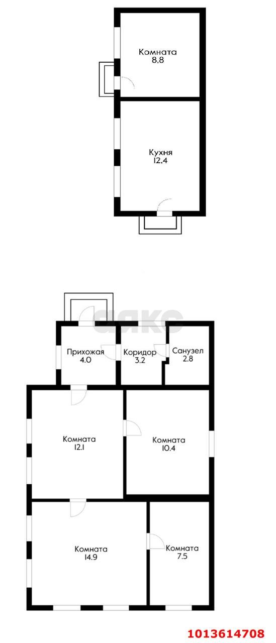 Фото №2: Дом 54&nbsp;м² + 6.74&nbsp;сот., 1&nbsp;эт. - Краснодар, Карасунский внутригородской округ, ж/м Пашковский, ул. Бородинская, 95