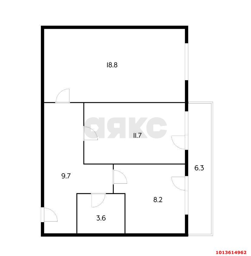Фото №16: 2-комнатная квартира 58&nbsp;м², 1/6&nbsp;эт. - Краснодар, Прикубанский внутригородской округ, мкр. Музыкальный, ул. имени Мусоргского М.П., 19