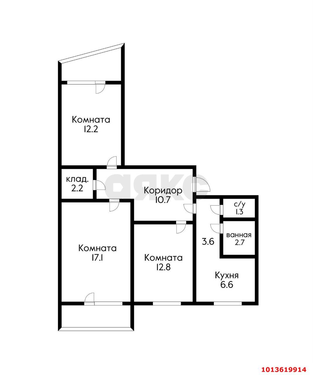 Фото №9: 3-комнатная квартира 78&nbsp;м², 2/9&nbsp;эт. - Краснодар, Карасунский внутригородской округ, мкр. Комсомольский, ул. Уральская, 172
