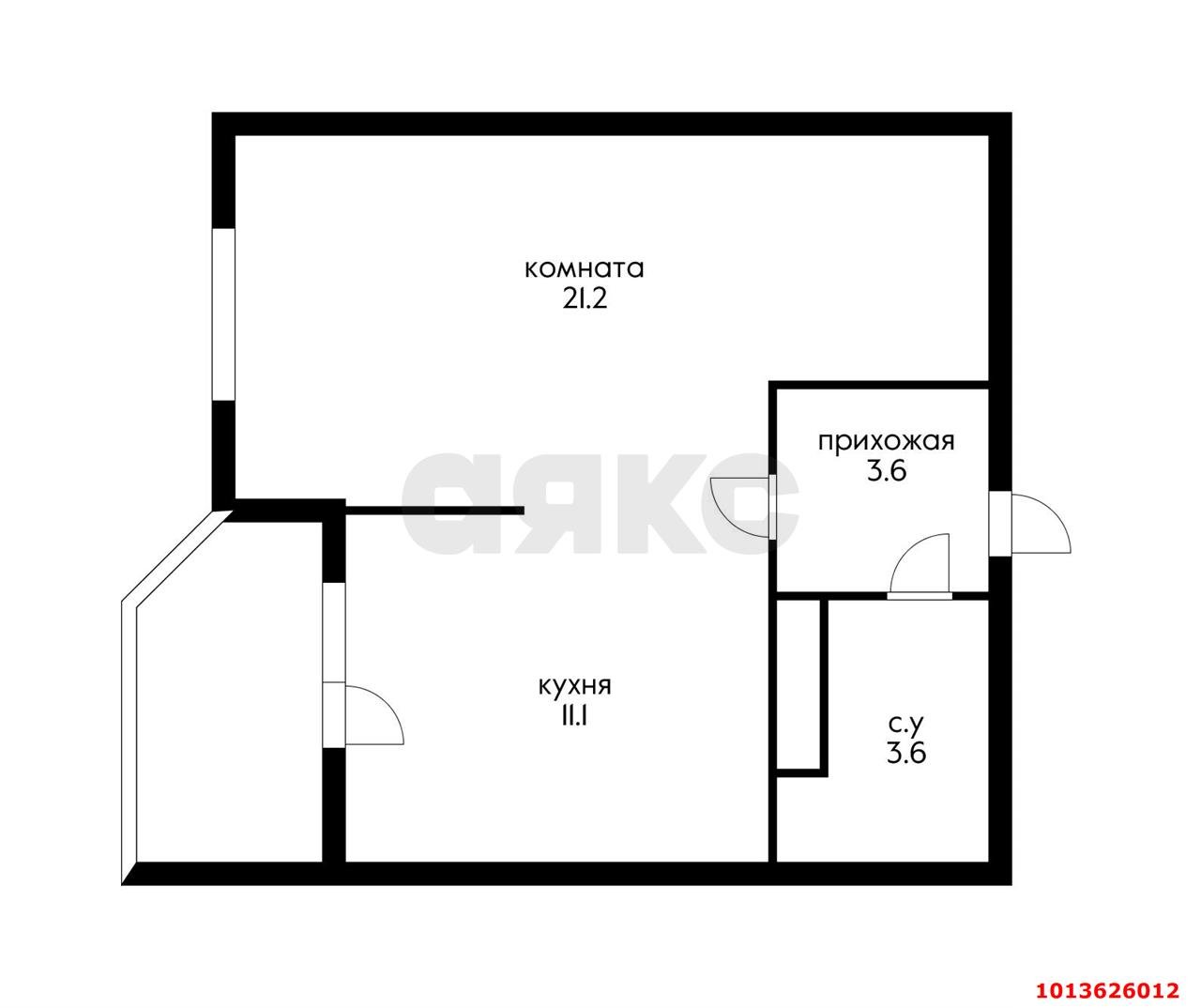 Фото №4: 1-комнатная квартира 42&nbsp;м², 2/18&nbsp;эт. - Краснодар, Карасунский внутригородской округ, мкр. ЖК Сказка Град, ул. имени В.Н. Мачуги, 166Ак1