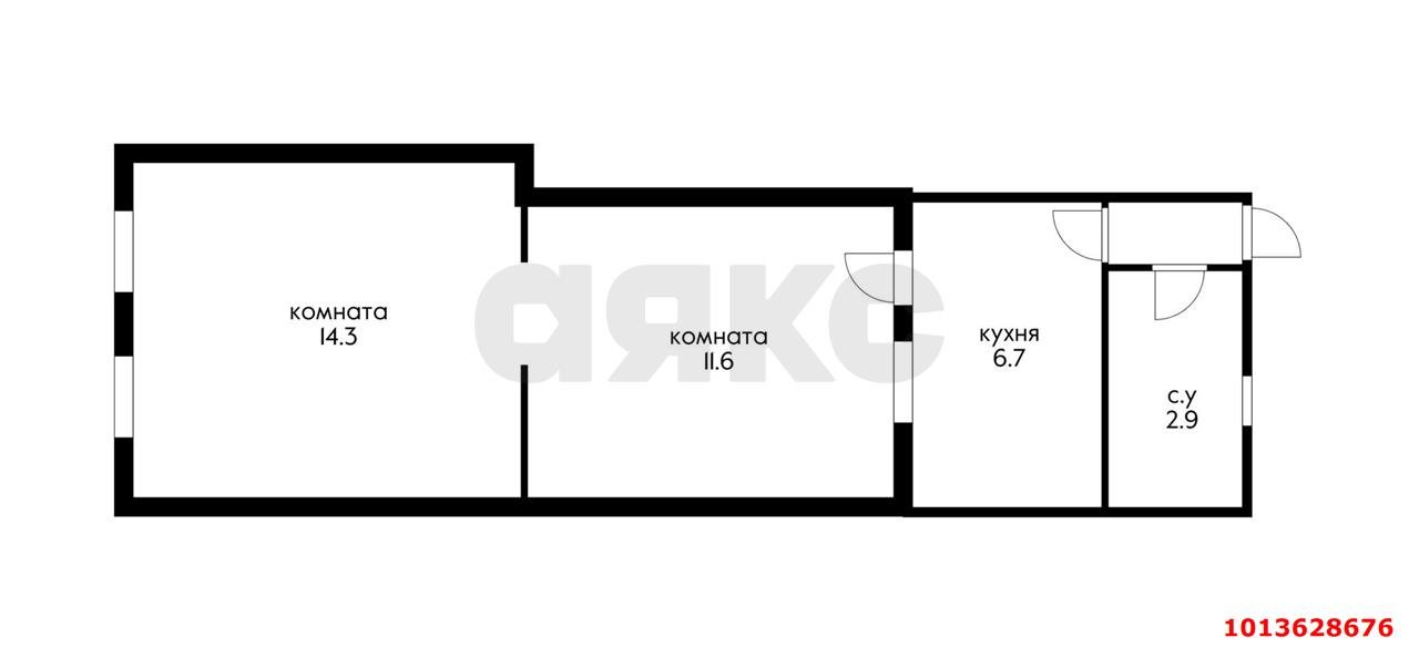Фото №8: 2-комнатная квартира 36&nbsp;м², 1/1&nbsp;эт. - Краснодар, Прикубанский внутригородской округ, мкр. Фестивальный, ул. Фестивальная, 17
