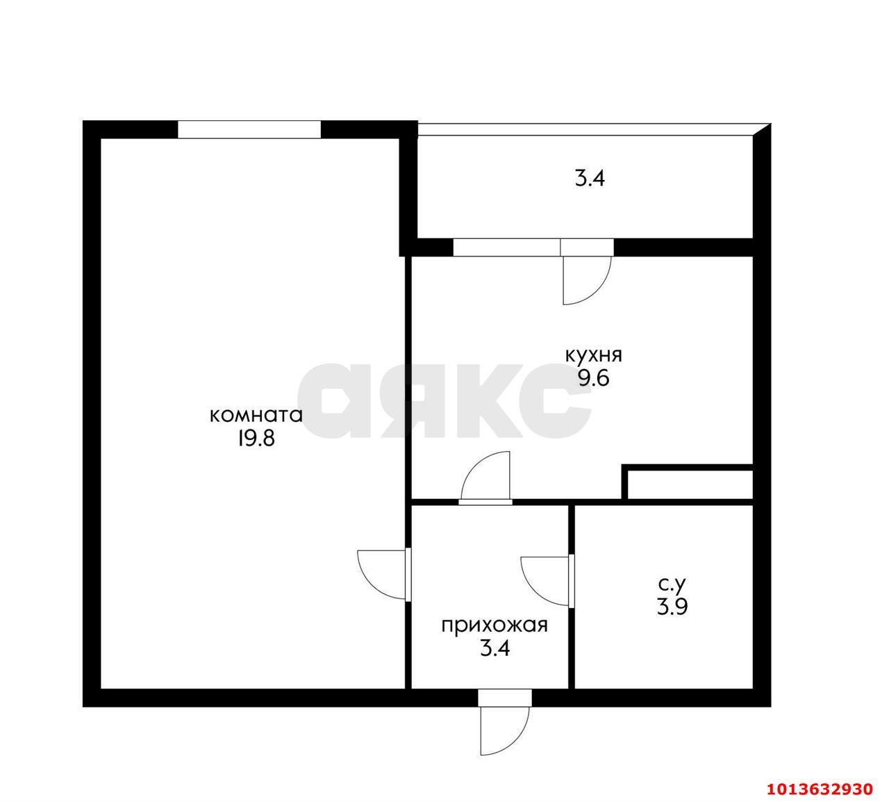 Фото №15: 1-комнатная квартира 40&nbsp;м², 7/12&nbsp;эт. - Краснодар, Прикубанский внутригородской округ, мкр. жилой комплекс Архитектор, ул. Наставников, 11