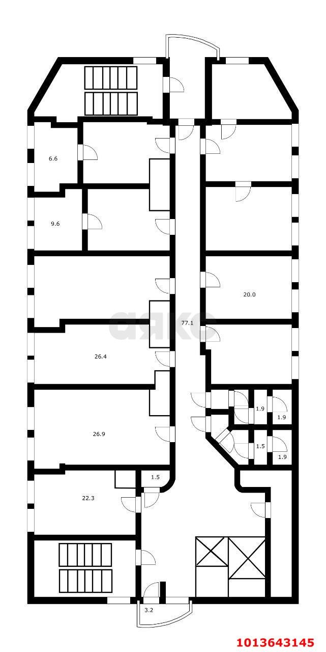 Фото №17: Офисное помещение 413&nbsp;м², 11/12&nbsp;эт. - Краснодар, Западный внутригородской округ, мкр. Центральный, ул. Северная, 324Н