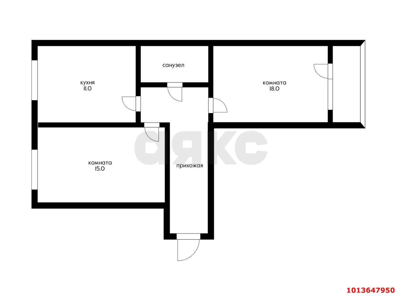 Фото №9: 2-комнатная квартира 58&nbsp;м², 1/7&nbsp;эт. - Краснодар, Прикубанский внутригородской округ, Завод Радиоизмерительных Приборов, Музыкальный, мкр. Ростовское Шоссе, ул. Жигулёвская, 15