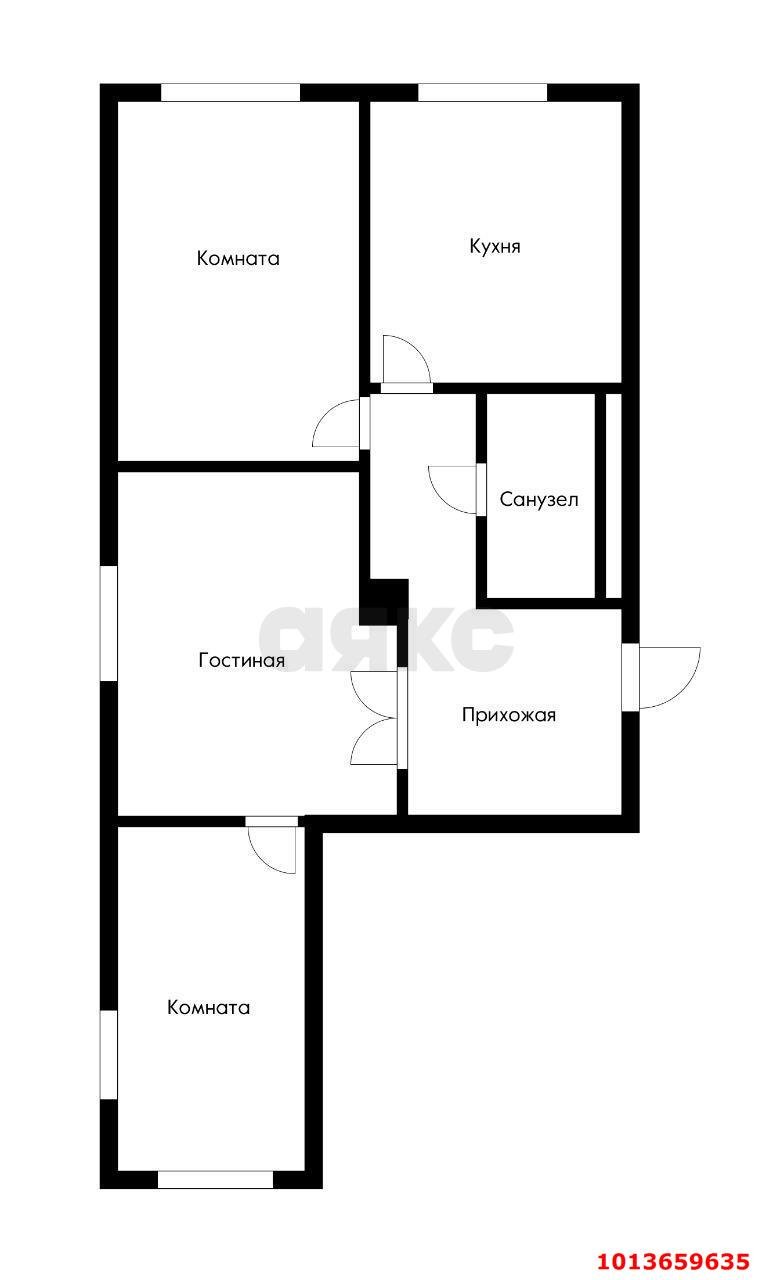Фото №13: 3-комнатная квартира 61&nbsp;м², 1/3&nbsp;эт. - Краснодар, Карасунский внутригородской округ, мкр. Камвольно-суконный Комбинат, пр-д 1-й Онежский, 7