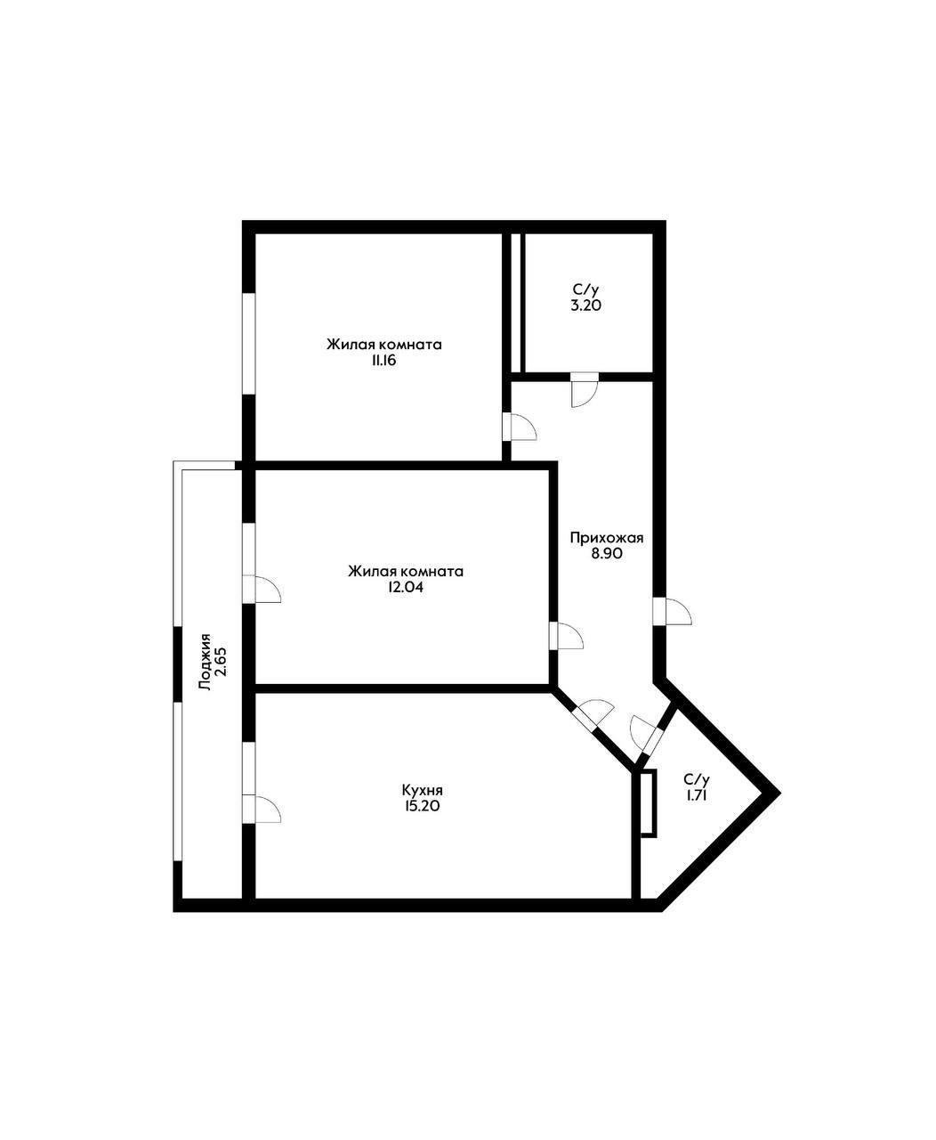 Фото №3: 2-комнатная квартира 54&nbsp;м², 19/24&nbsp;эт. - Краснодар, Прикубанский внутригородской округ, Микрохирургии глаза, мкр. жилой комплекс Сограт, ул. Красных Партизан, 4/15